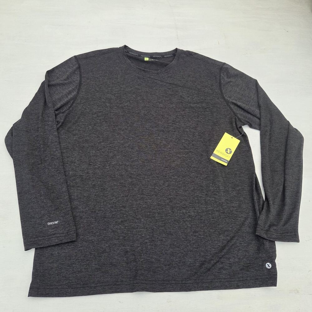 Xersion T-Shirt Men's XL Gray Long Sleeve Quick Dri Power Tee NWT Active Wear
